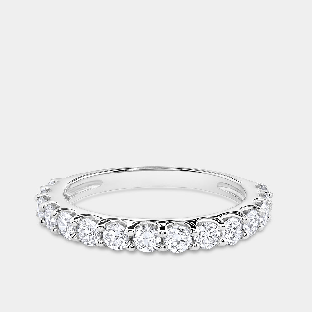 Gilded 1 Carat Lab-Grown Diamond Prong-Set Classic Band