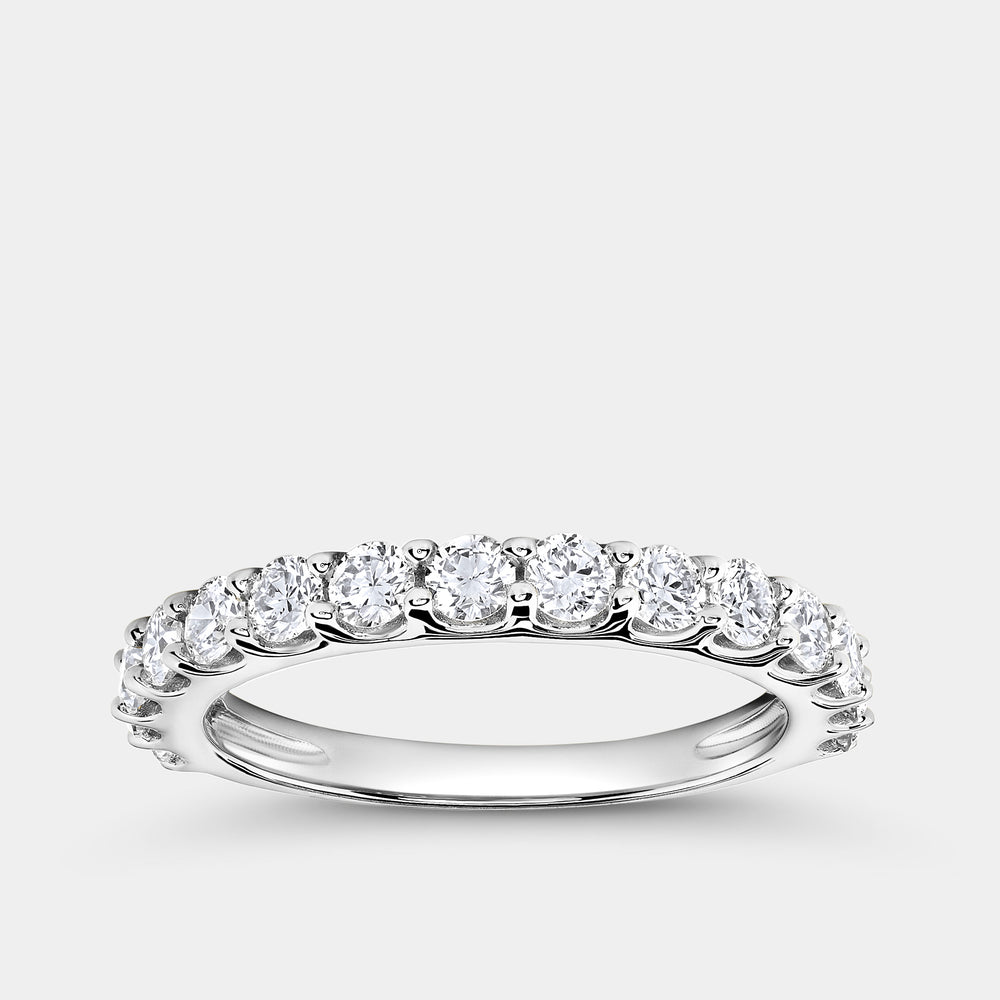 Gilded 1 Carat Lab-Grown Diamond Prong-Set Classic Band
