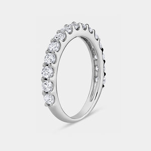 Gilded 1 Carat Lab-Grown Diamond Prong-Set Classic Band