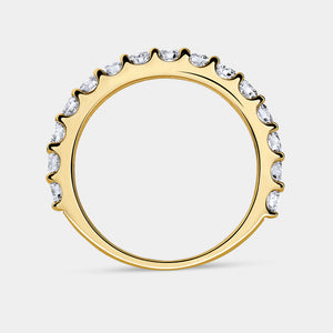 Gilded 1 Carat Lab-Grown Diamond Prong-Set Classic Band