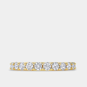 Gilded 1 Carat Lab-Grown Diamond Prong-Set Classic Band