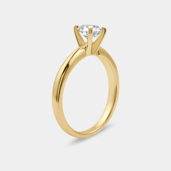 1 and 1/2 Carat Lab-Grown Diamond Solitaire Round-Shaped Bridal Set — GILDED New York