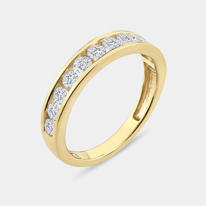 Gilded 1 and 1/2 Carat Lab-Grown Diamond Solitaire Pear-Shaped Bridal Set