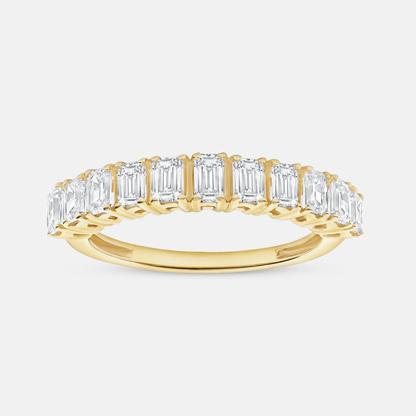 1 Carat Lab-Grown Diamond Emerald-Cut Wedding Band — GILDED New York