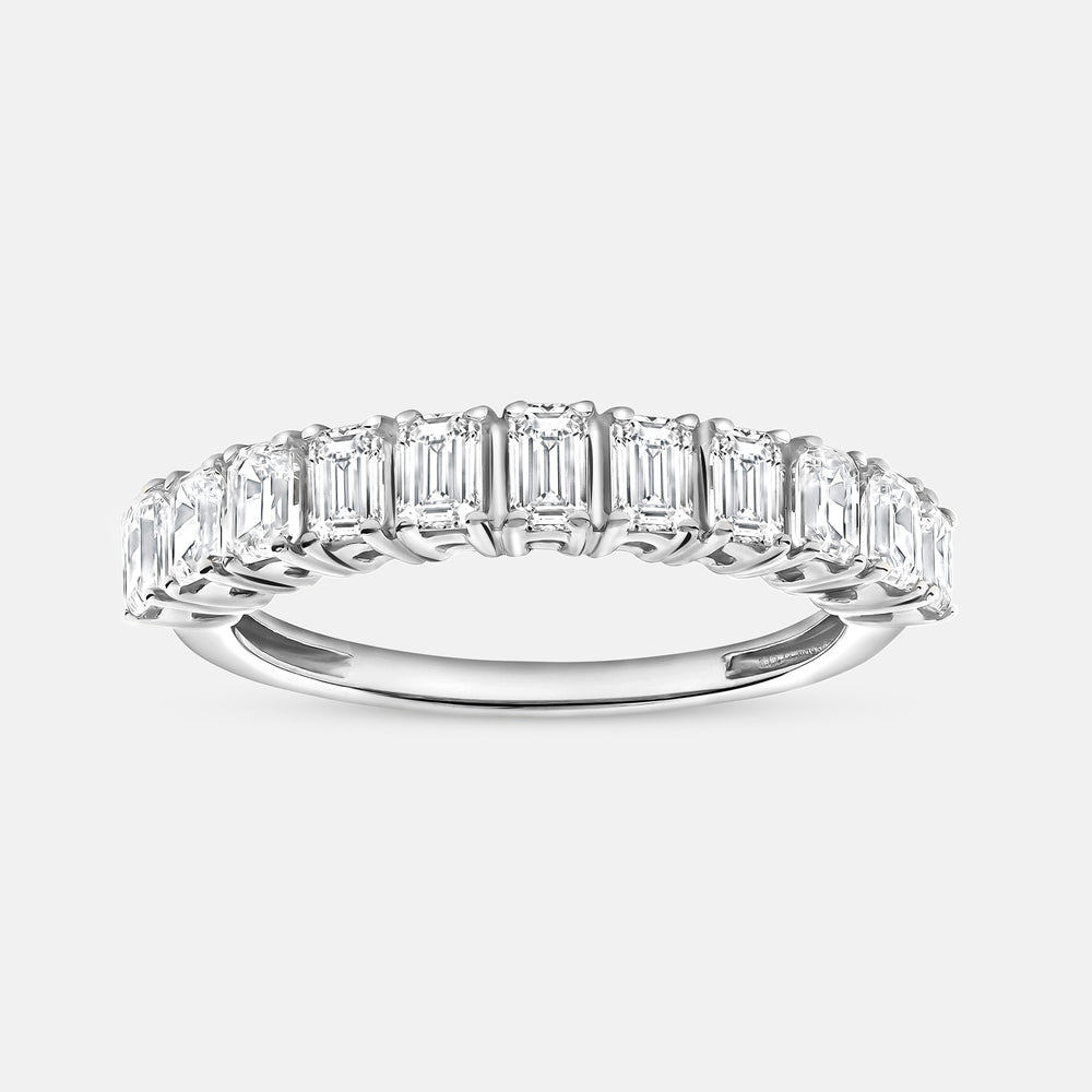 Gilded 1 Carat Lab-Grown Diamond Emerald-Cut Wedding Band