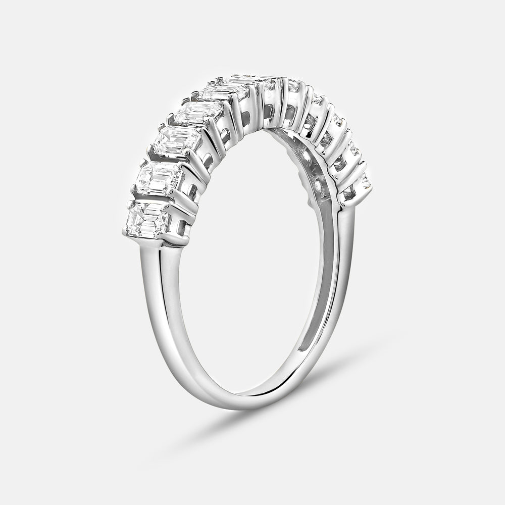 Gilded 1 Carat Lab-Grown Diamond Emerald-Cut Wedding Band