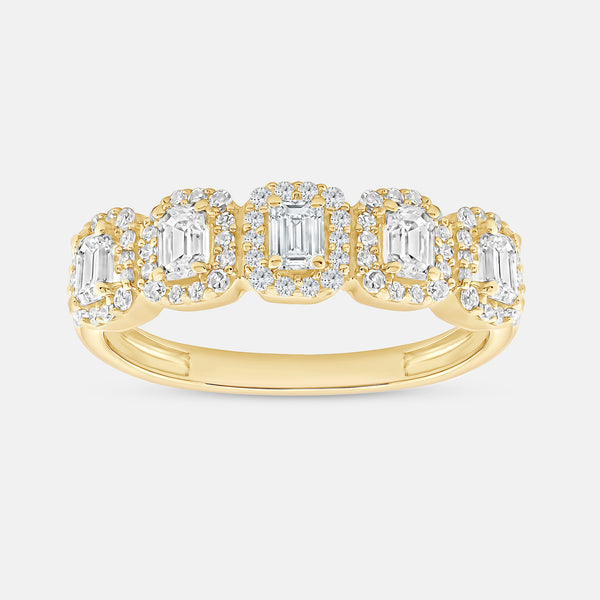 3/4 Carat Lab-Grown Diamond Emerald-Cut Wedding Band — GILDED New York