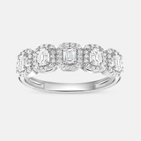 3/4 Carat Lab-Grown Diamond Emerald-Cut Wedding Band — GILDED New York