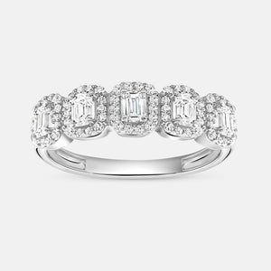 Gilded 3/4 Carat Lab-Grown Diamond Emerald-Cut Wedding Band