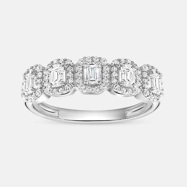 3/4 Carat Lab-Grown Diamond Emerald-Cut Wedding Band — GILDED New York