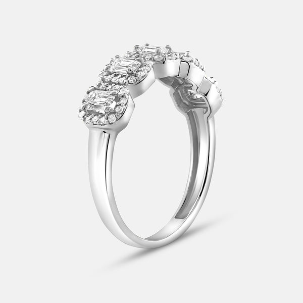 3/4 Carat Lab-Grown Diamond Emerald-Cut Wedding Band — GILDED New York