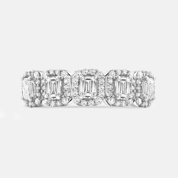 3/4 Carat Lab-Grown Diamond Emerald-Cut Wedding Band — GILDED New York
