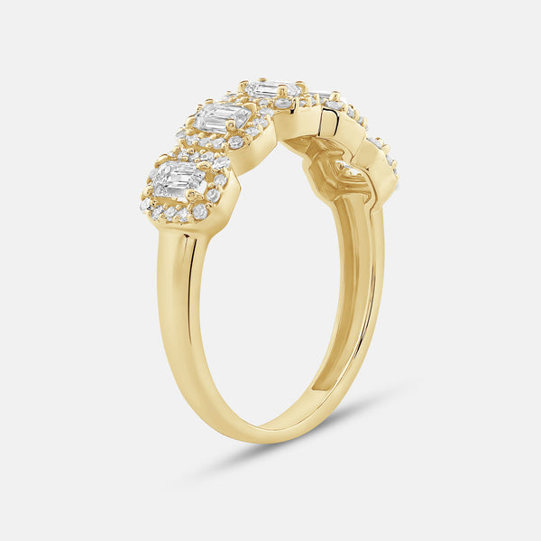 3/4 Carat Lab-Grown Diamond Emerald-Cut Wedding Band — GILDED New York