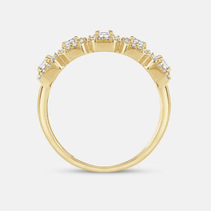 Gilded 3/4 Carat Lab-Grown Diamond Emerald-Cut Wedding Band