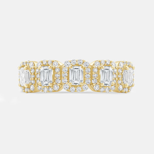 3/4 Carat Lab-Grown Diamond Emerald-Cut Wedding Band — GILDED New York