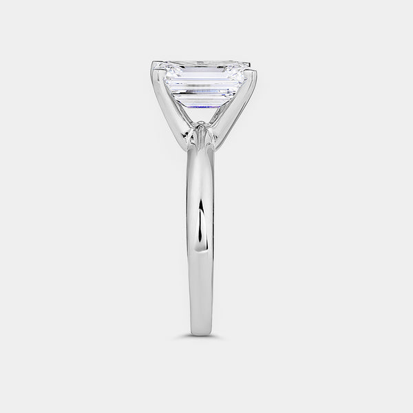 3 Carat Lab-Grown Diamond Emerald-Cut Classic Solitaire Ring — GILDED New York