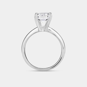 Gilded 3 Carat Lab-Grown Diamond Emerald-Cut Classic Solitaire Ring