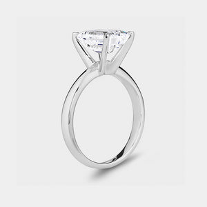 Gilded 3 Carat Lab-Grown Diamond Emerald-Cut Classic Solitaire Ring