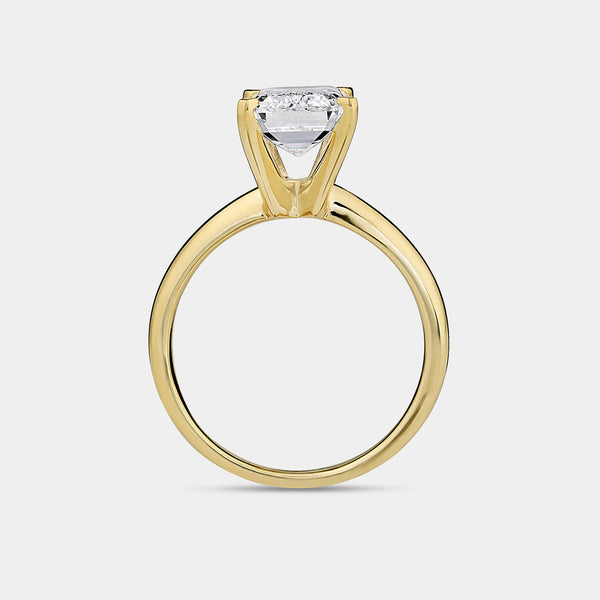 3 Carat Lab-Grown Diamond Emerald-Cut Classic Solitaire Ring — GILDED New York