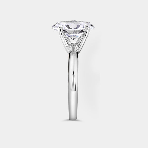 3 Carat Lab-Grown Diamond Oval-Shaped Classic Solitaire Ring — GILDED New York