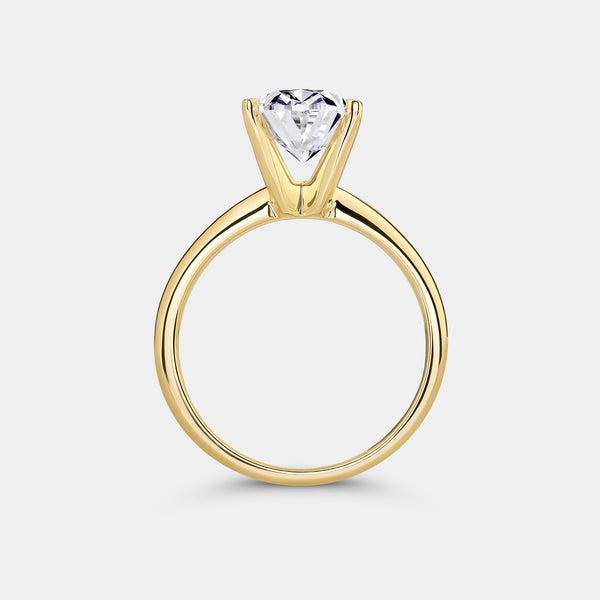 3 Carat Lab-Grown Diamond Oval-Shaped Classic Solitaire Ring — GILDED New York