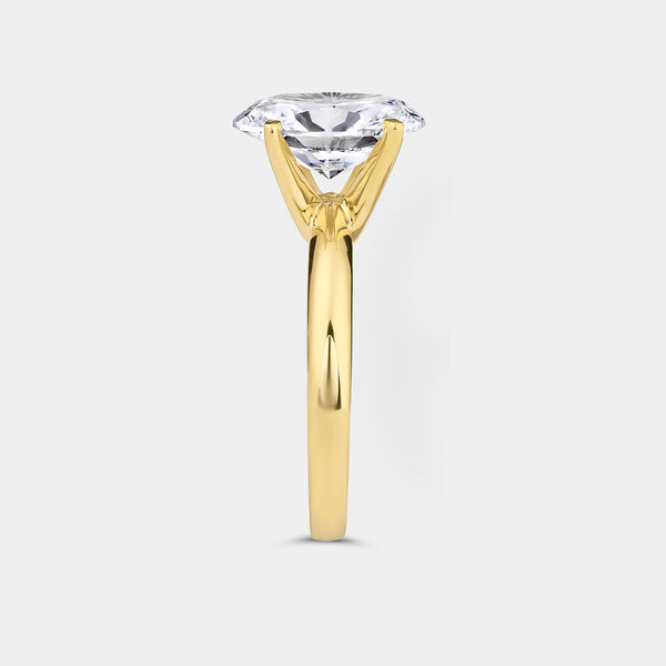 3 Carat Lab-Grown Diamond Oval-Shaped Classic Solitaire Ring — GILDED New York