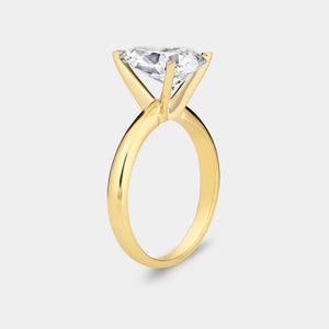 Gilded 3 Carat Lab-Grown Diamond Pear-Shaped Classic Solitaire Ring