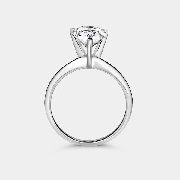 3 Carat Lab-Grown Diamond Pear-Shaped Classic Solitaire Ring — GILDED New York