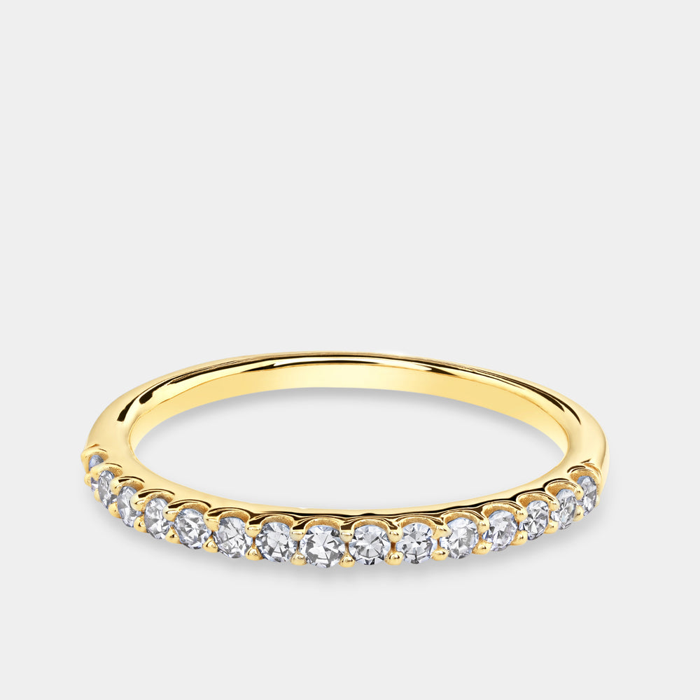Gilded 1/4 Carat Lab-Grown Diamond Prong-Set Classic Band