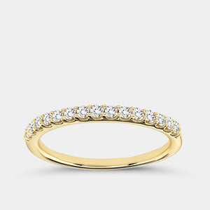 Gilded 1/4 Carat Lab-Grown Diamond Prong-Set Classic Band