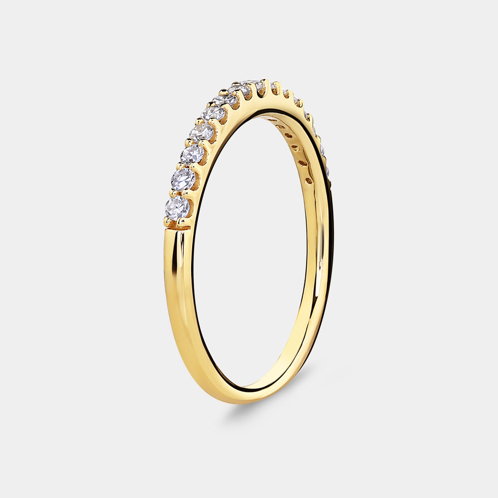 Gilded 1/4 Carat Lab-Grown Diamond Prong-Set Classic Band