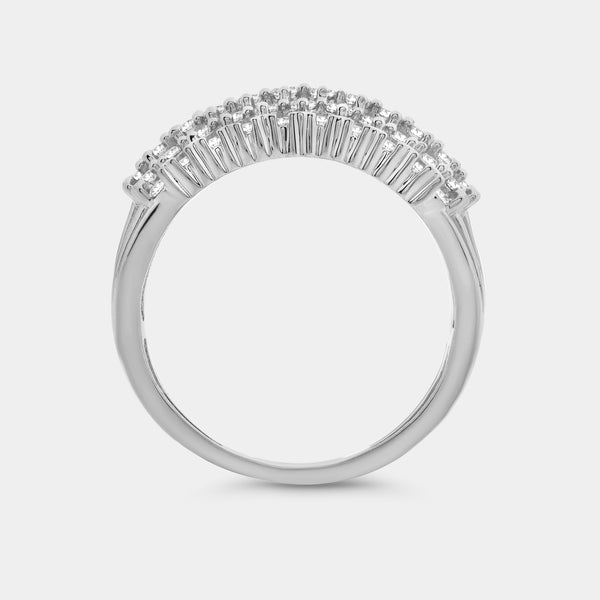 1 Carat Lab-Grown Diamond Five-Row Domed V-Prong-Set Anniversary Band — GILDED New York