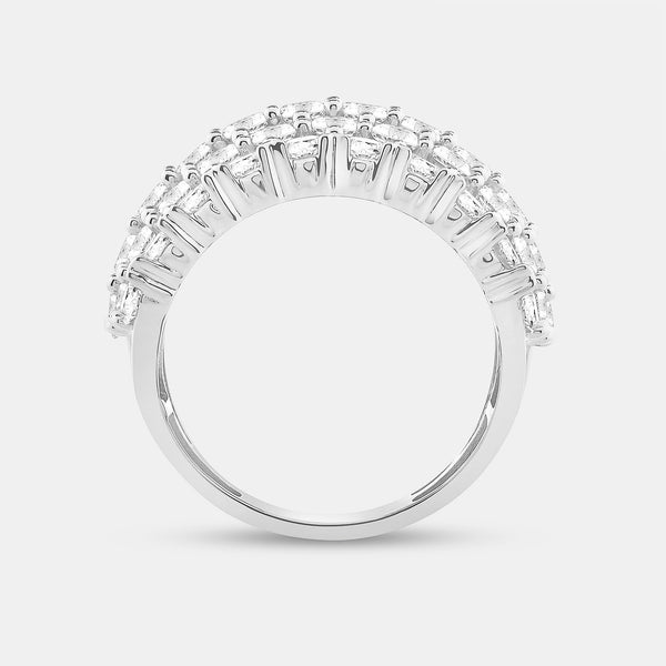 5 Carat Lab-Grown Diamond Five-Row Domed Prong-Set Anniversary Band — GILDED New York