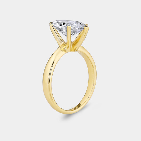 3 Carat Lab-Grown Diamond Marquise-Shaped Classic Solitaire Ring — GILDED New York