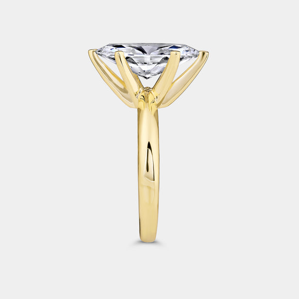 3 Carat Lab-Grown Diamond Marquise-Shaped Classic Solitaire Ring — GILDED New York