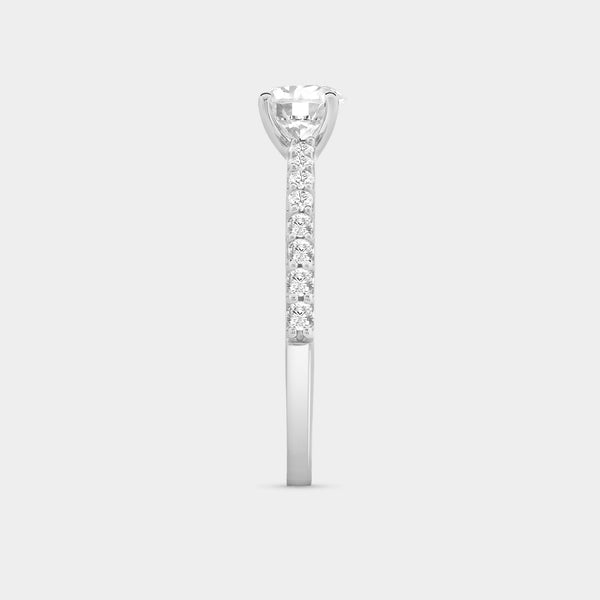1 Carat Lab-Grown Diamond Round-Shaped Solitaire Plus Engagement Ring with a Classic Shank — GILDED New York