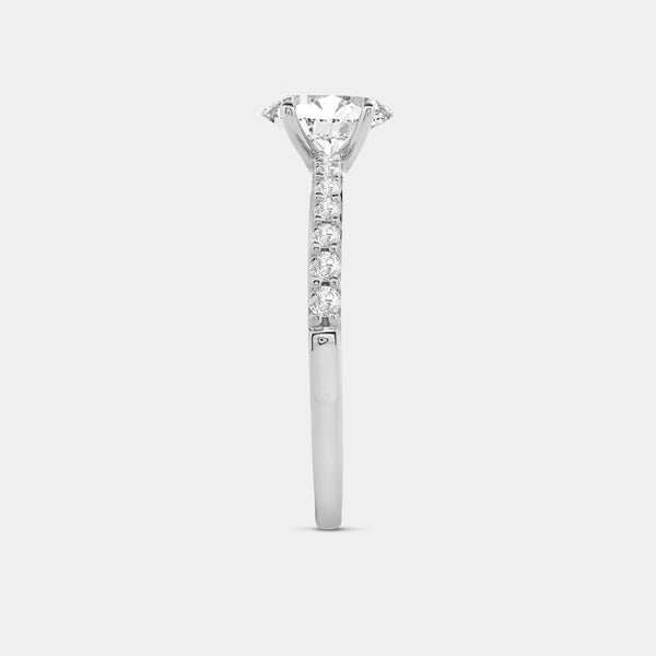 1 Carat Lab-Grown Diamond Oval-Shaped Solitaire Plus Engagement Ring with a Classic Shank — GILDED New York