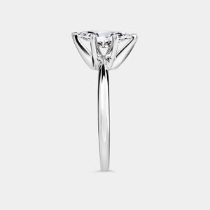Gilded 1 Carat Lab-Grown Diamond Marquise-Shaped Classic Solitaire Ring