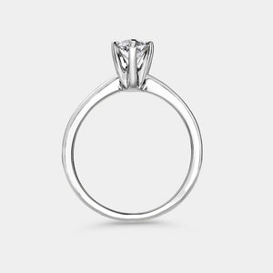 Gilded 1 Carat Lab-Grown Diamond Marquise-Shaped Classic Solitaire Ring