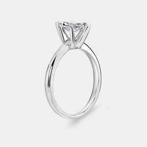 Gilded 1 Carat Lab-Grown Diamond Marquise-Shaped Classic Solitaire Ring