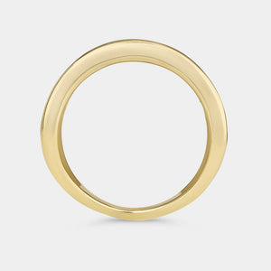 Gilded 2 Carat Lab-Grown Diamond Three-Row Grid-Set Anniversary Band