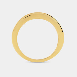 Gilded 3 Carat Lab-Grown Diamond Three-Row Classic Channel-Set Anniversary Band