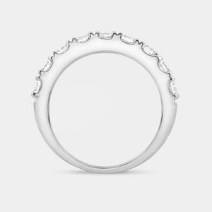 Gilded 3 Carat Lab-Grown Diamond Three-Row Channel-Set Anniversary Band
