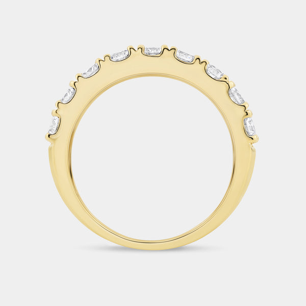 3 Carat Lab-Grown Diamond Three-Row Channel-Set Anniversary Band — GILDED New York