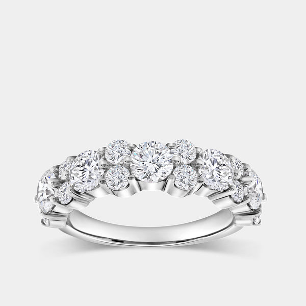2 Carat Lab-Grown Diamond Round-Shaped Multi-Stone Wedding Band — GILDED New York