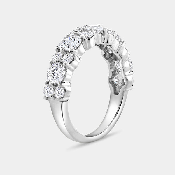 Gilded 2 Carat Lab-Grown Diamond Round-Shaped Multi-Stone Wedding Band