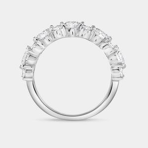 Gilded 2 Carat Lab-Grown Diamond Round-Shaped Multi-Stone Wedding Band