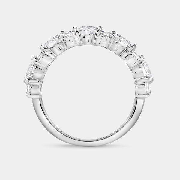 Gilded 2 Carat Lab-Grown Diamond Round-Shaped Multi-Stone Wedding Band