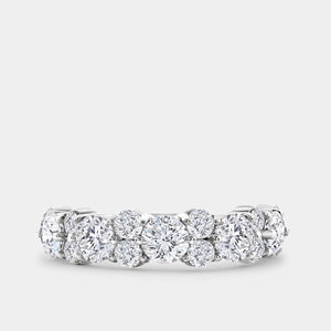 Gilded 2 Carat Lab-Grown Diamond Round-Shaped Multi-Stone Wedding Band