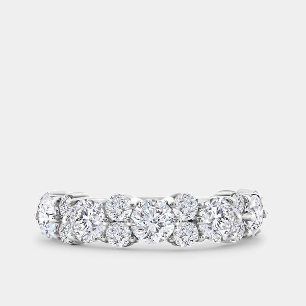 Gilded 2 Carat Lab-Grown Diamond Round-Shaped Multi-Stone Wedding Band